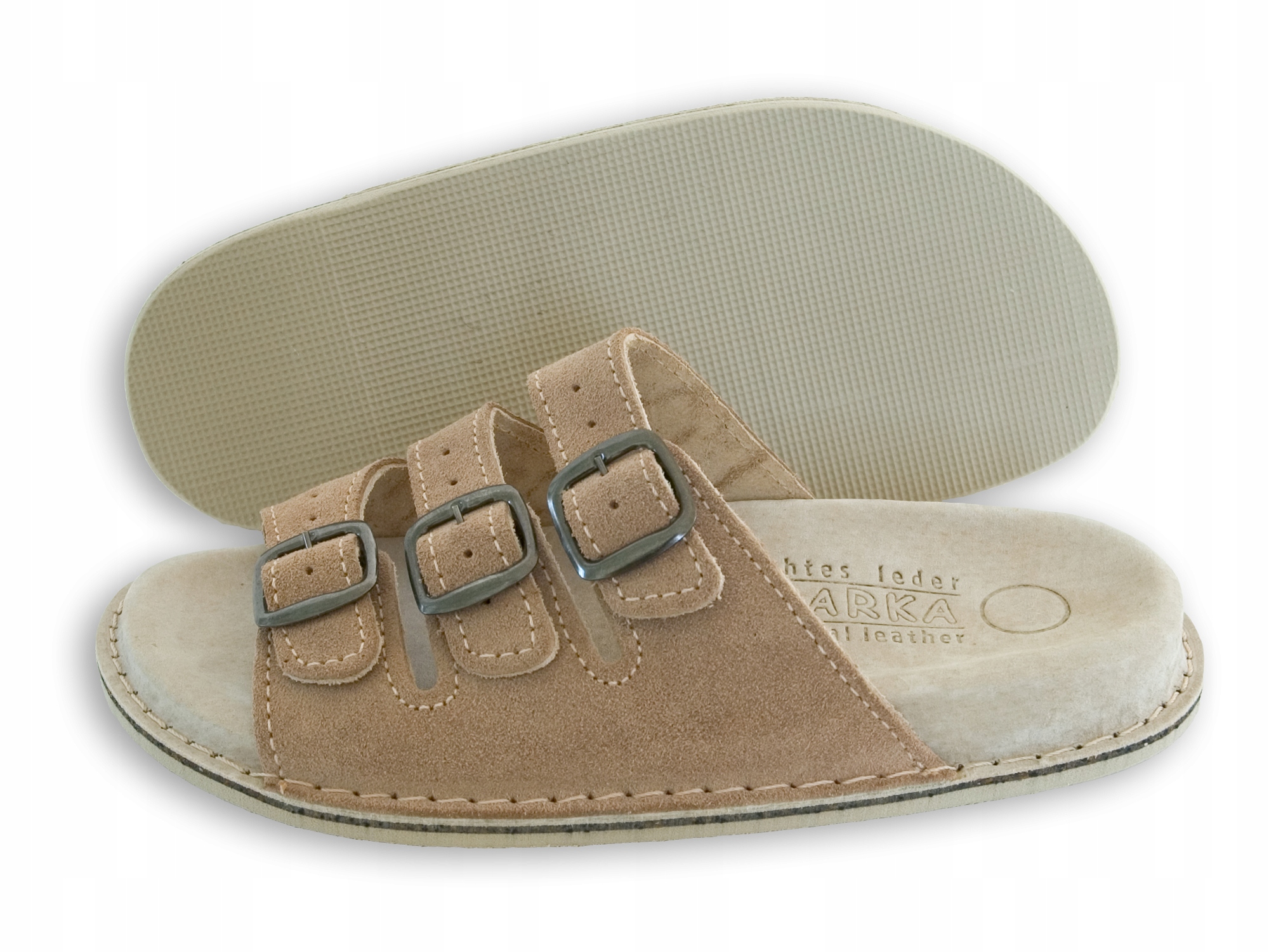 ORYGINALNE KLAPKI SKÓRZANE FUSBET PRODUCENT nr 43 Fason klapki