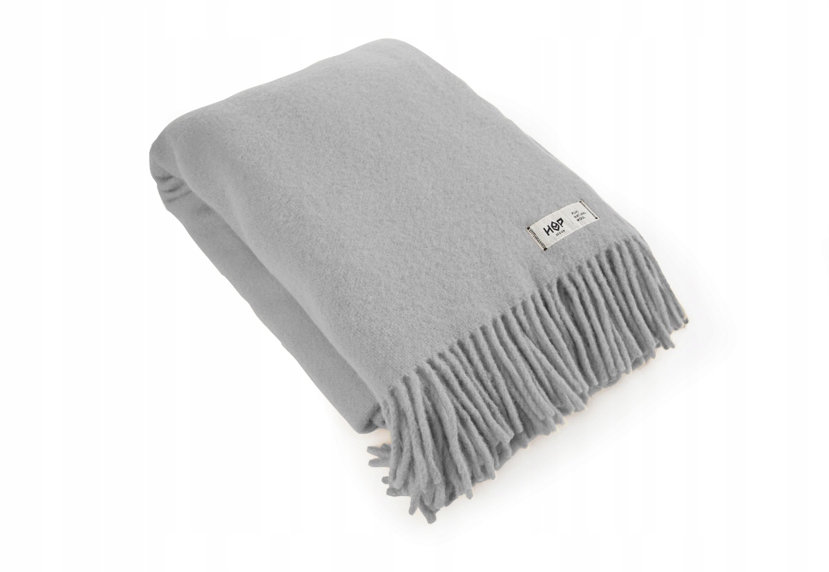 Deka Yeti Hop Design z vlny 145x205 Světle šedá