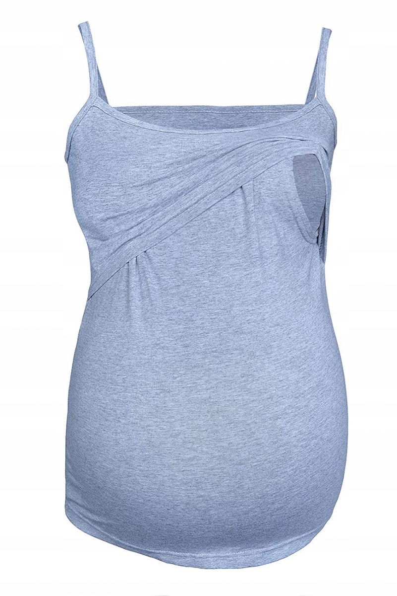 

Top na ramiączkach ciążowy, do karmienia melanż XL