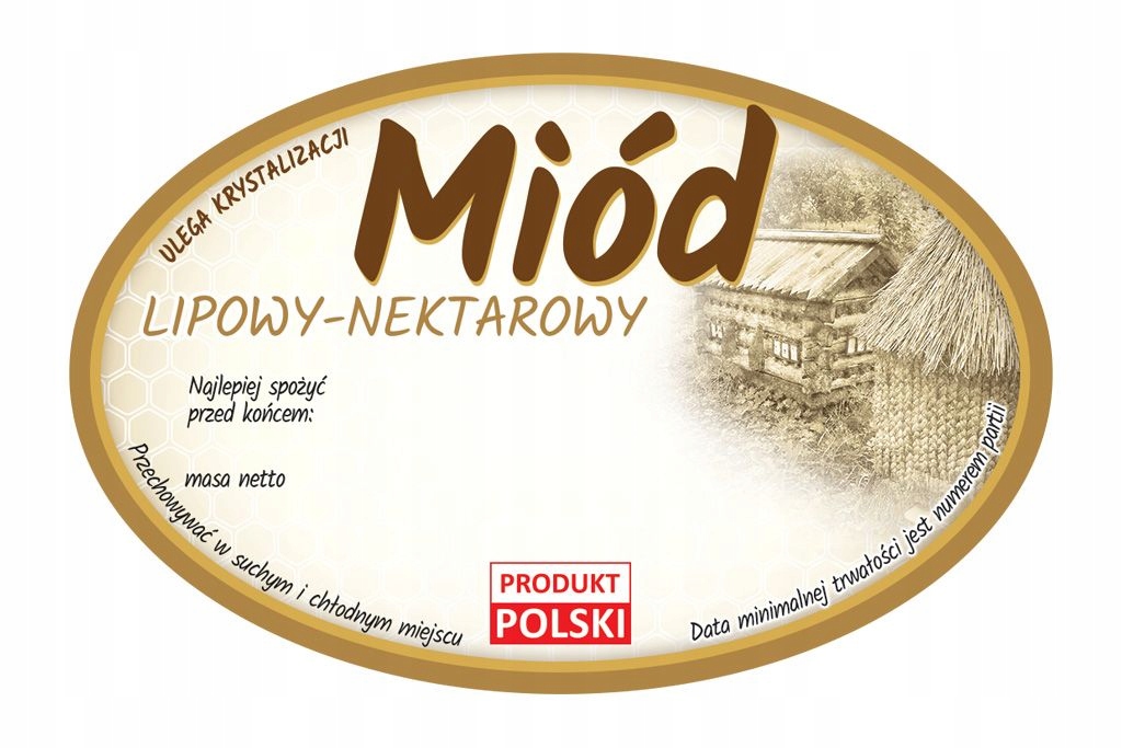 

Etykiety na Miód Lipowy (100szt) wzór E361