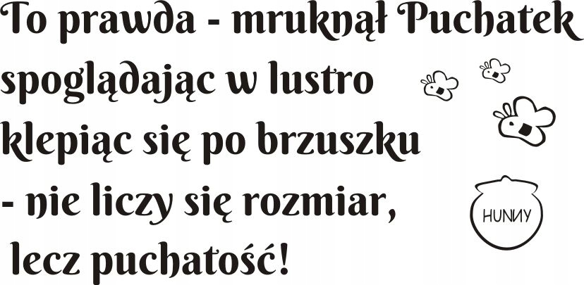 

Napis na ścianę naklejka - Kubuś Puchatek - 103