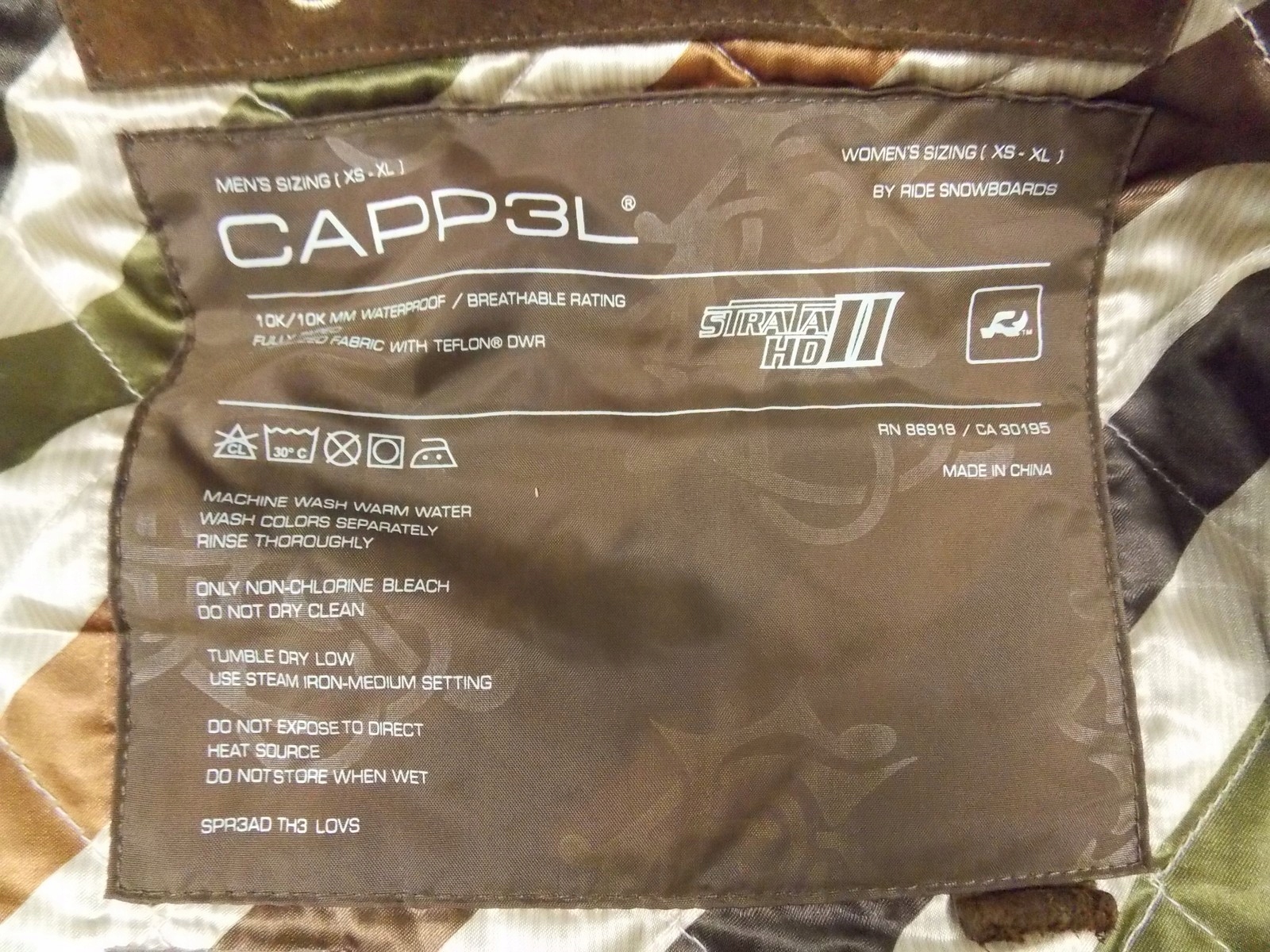 CAPP3L ZIMOWA KURTKA NARCIARSKA SNOWBOARD XL Kolor brązowy