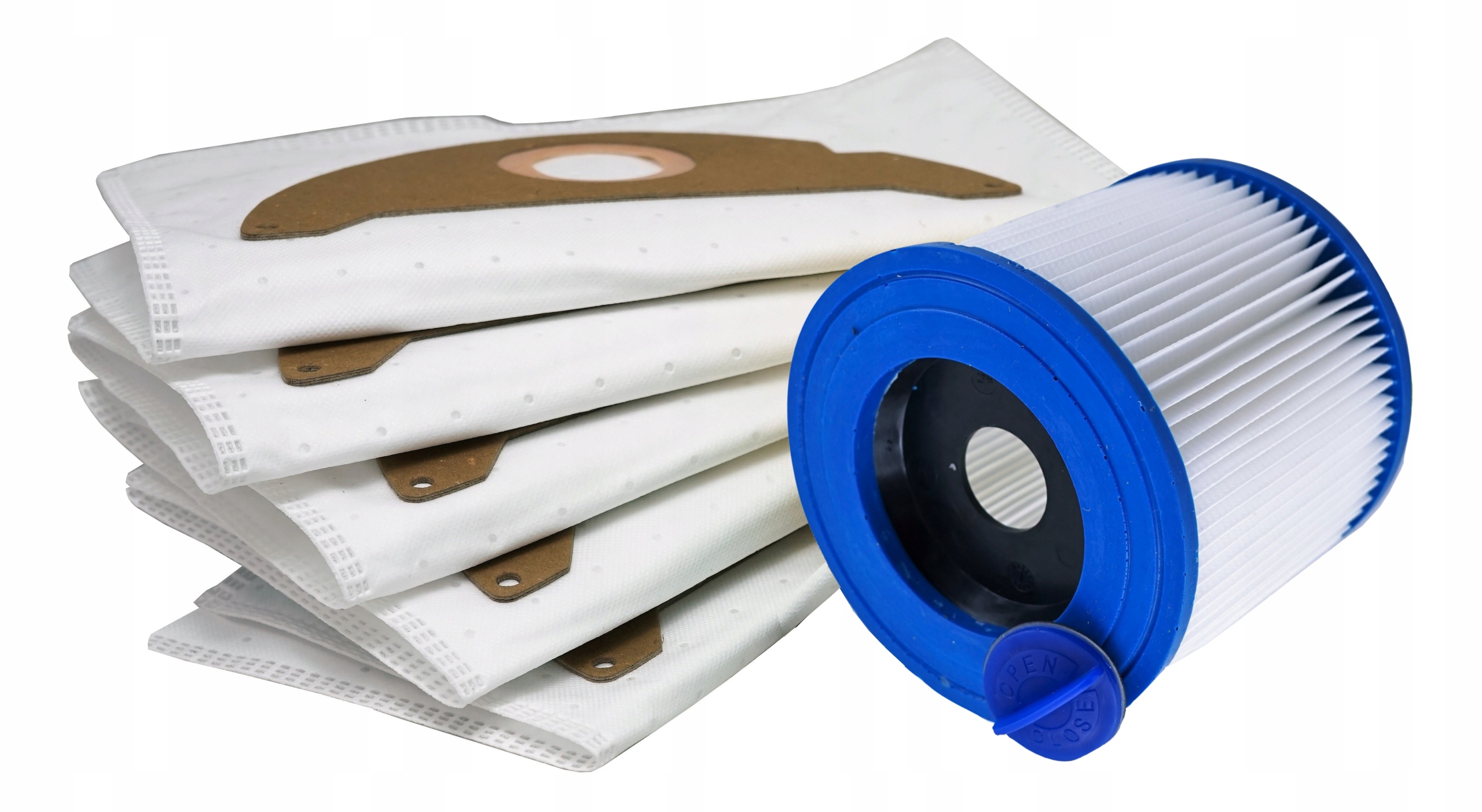 

Worki + Filtr Zmywalny Do Karcher Wd 2 5szt +f