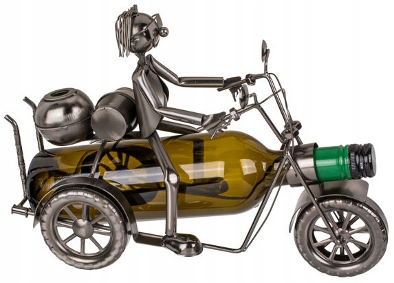 

Metalowy Stojak na Wino Motocyklista II Motocykl