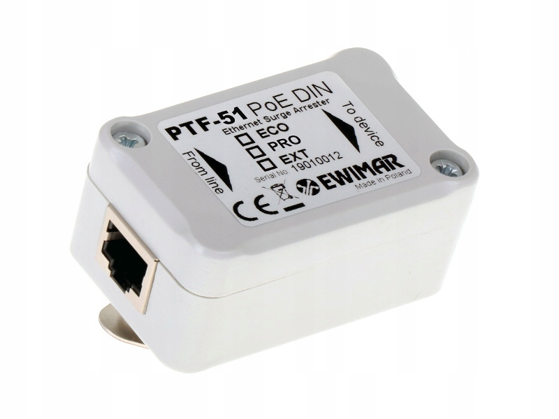 Omezovač přepětí PTF-51-EXT/POE/DIN Ewimar