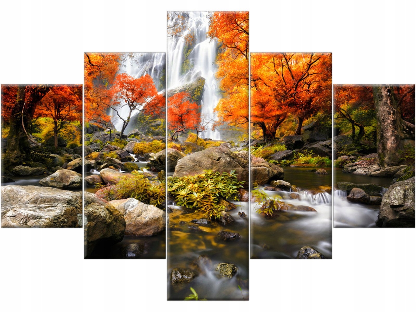 

Obraz Wodospad Jesień 100x70 Tryptyk do salonu