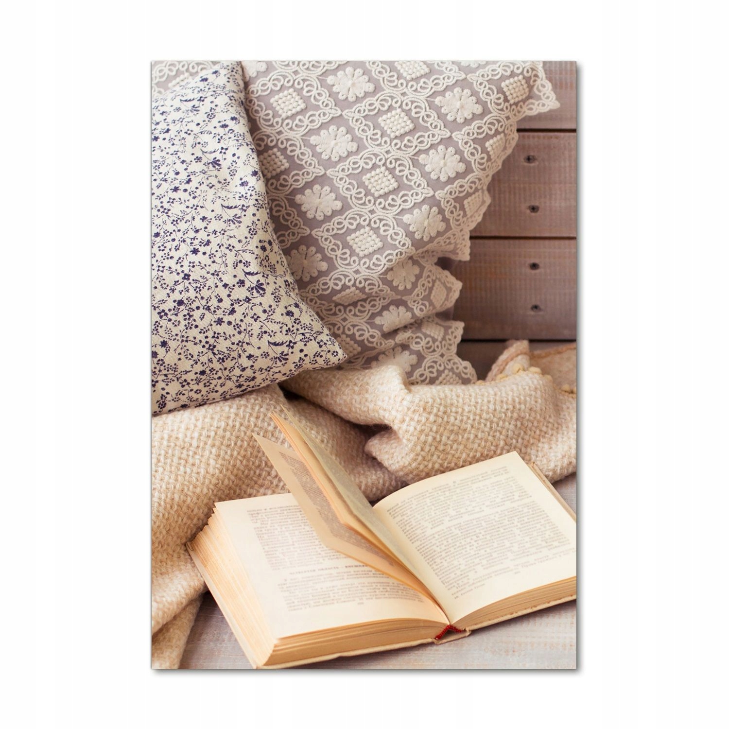 

Foto obraz na szkle Relaks przy książce 70x100 cm