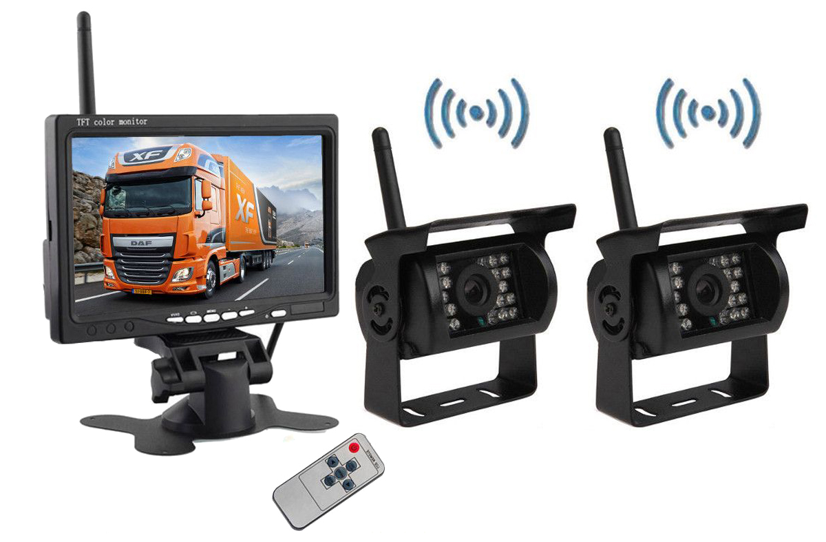 

Bezprzewodowy monitor 2X Kamera parkowania A4O