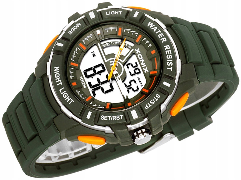 

Wytrzymały Młodzieżowy Zegarek Xonix WR100m Dual