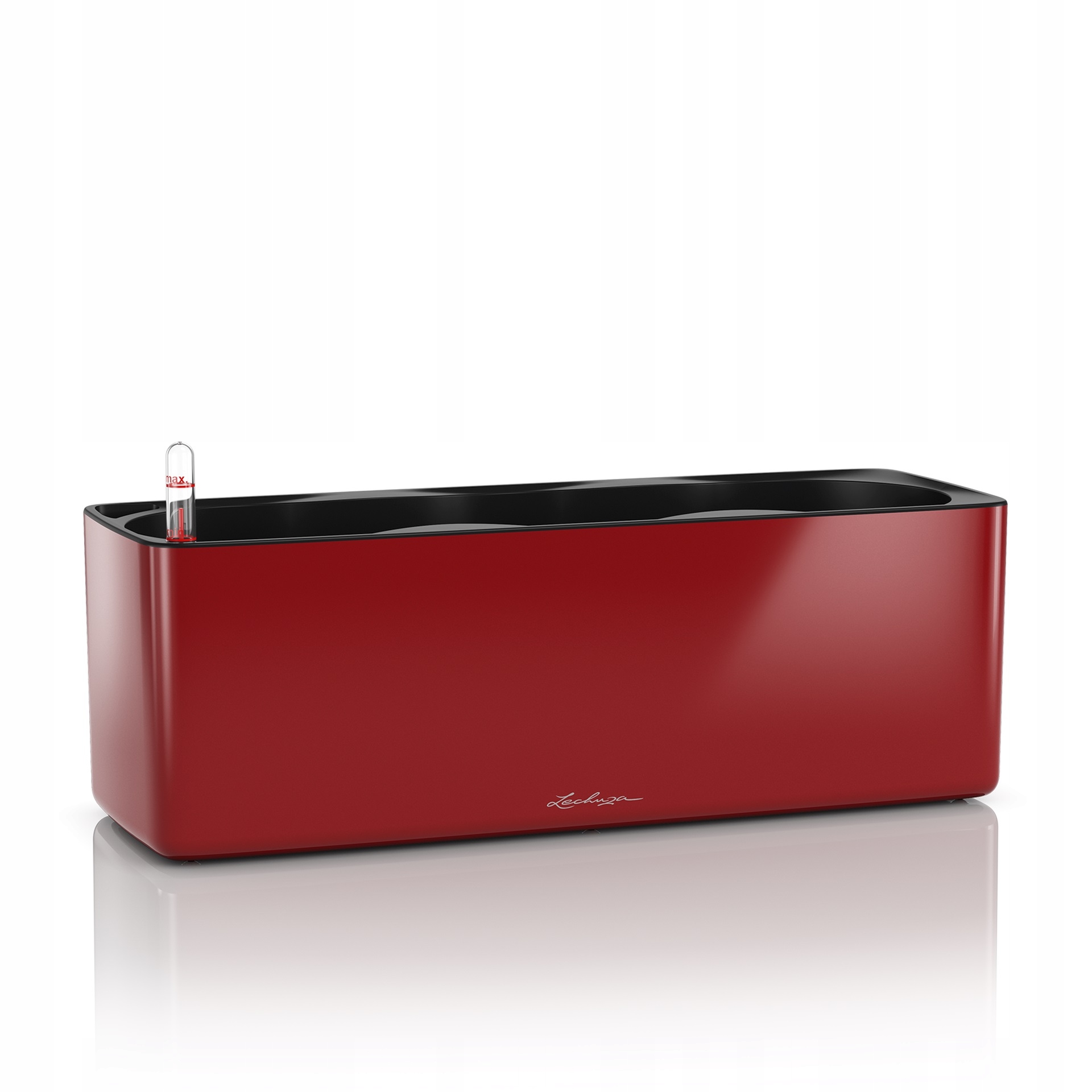 

Donica Lechuza Cube Glossy Triple Czerwony Scarlet