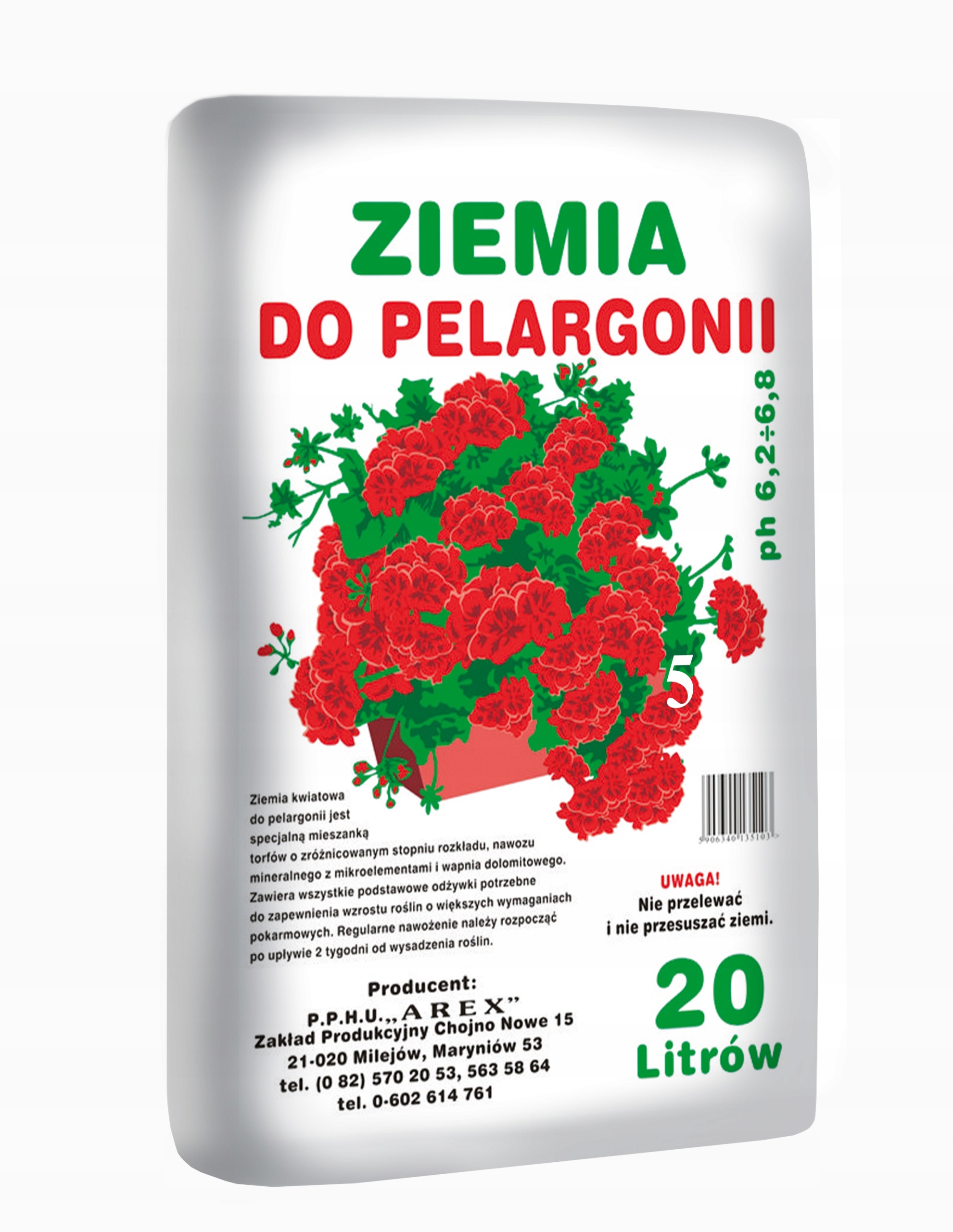 

Ziemia do pelargonii Arex 20l Podłoże