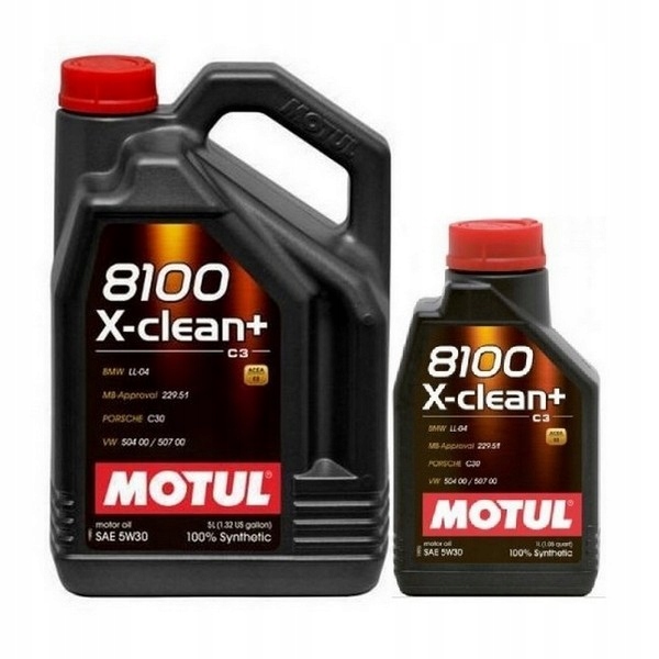 Olej Syntetyczny Motul 8100 X-clean+ C3 5W30 6L Zawieszka Serwisowa