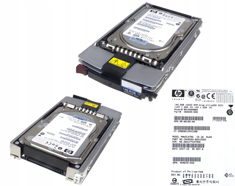

Hp BD14689BB9 146GB Scsi 10000RPM 3.5'' 404708-001