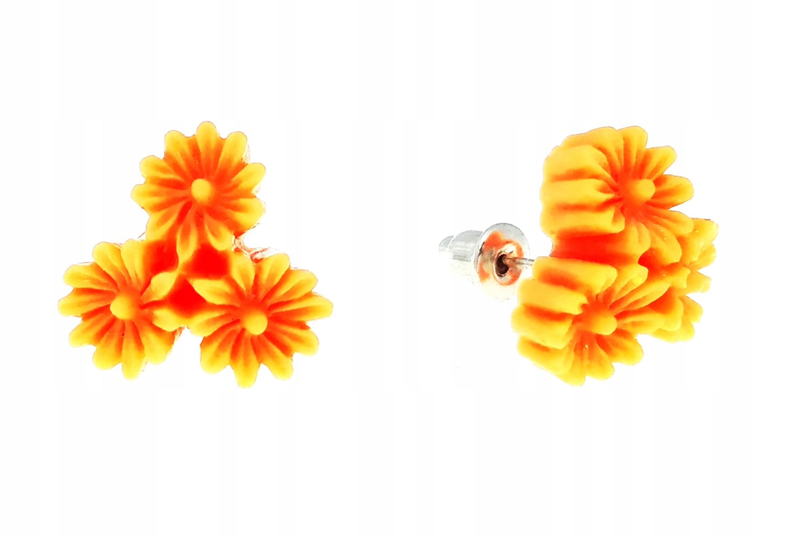 

Kolczyki kwiaty bukiet kwiatów flowers pomarańcz