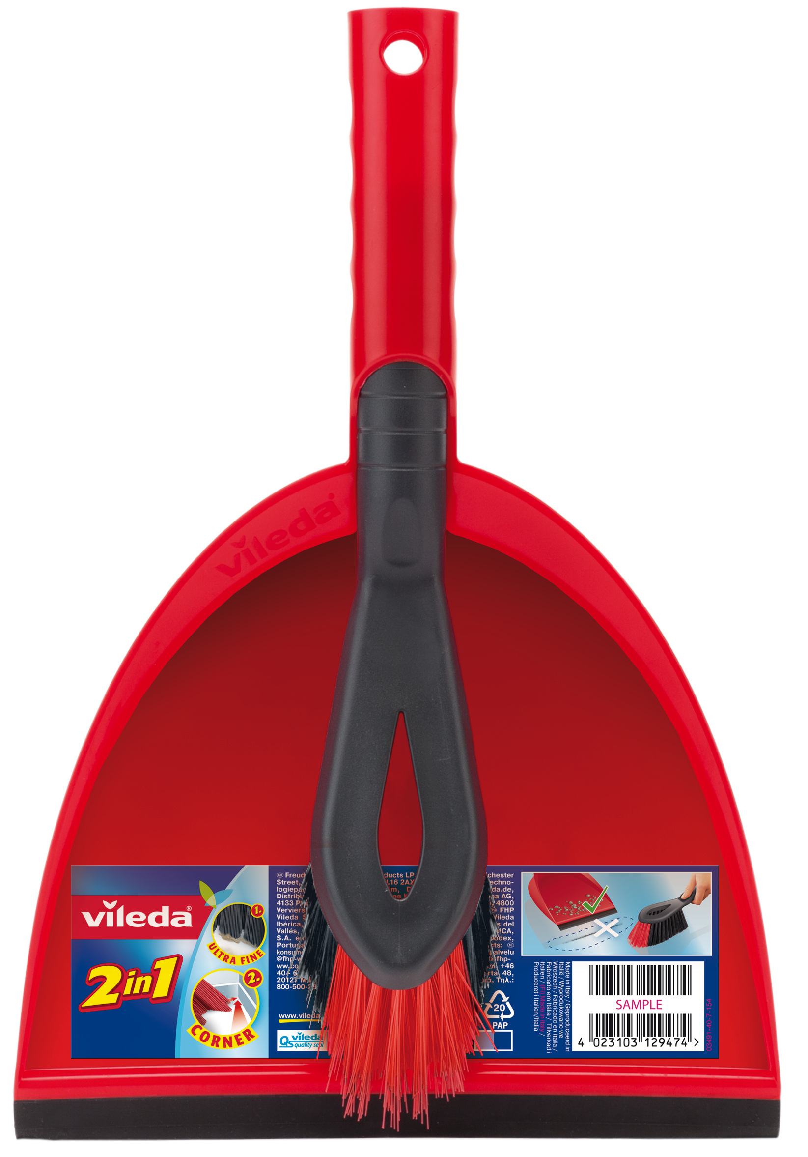 

Szufelka ze zmiotką komplet 2w1 Vileda