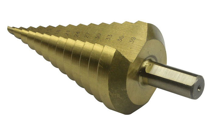 WIERTŁO STOZKOWE STOPNIOWE TYTANOWE HSS 4-39mm Typ mocowania walcowy