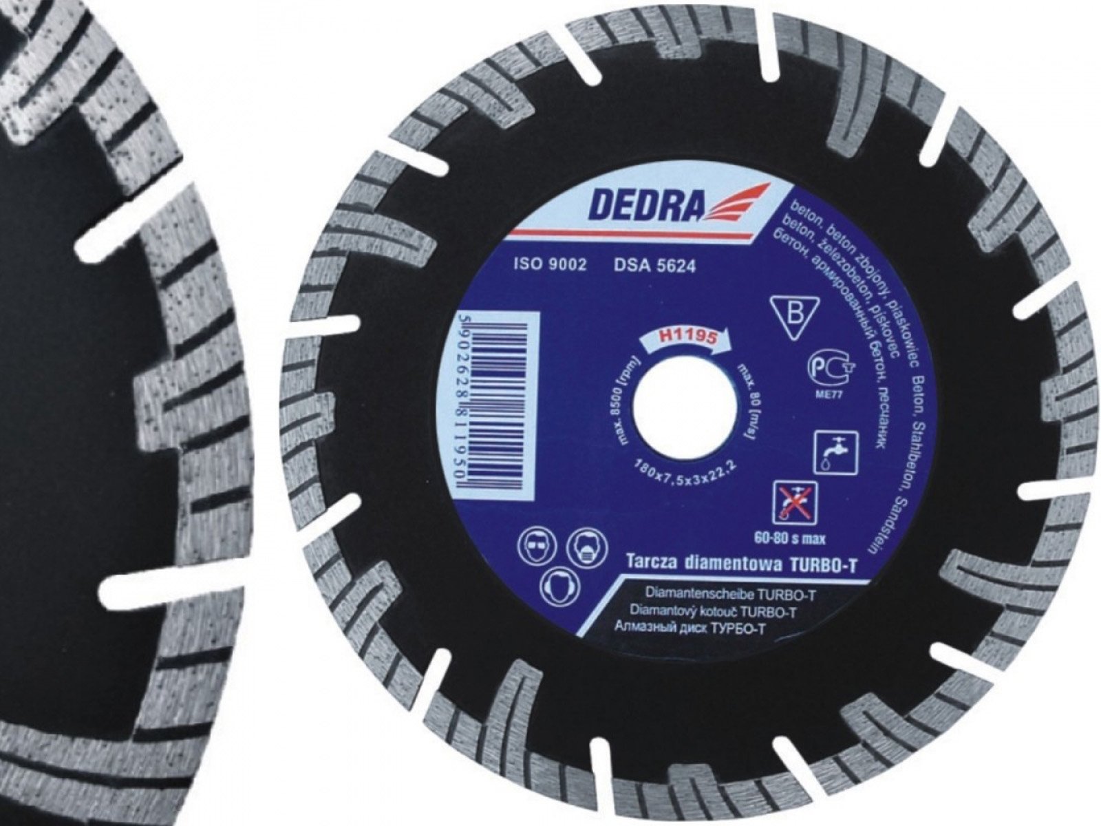 

Dedra Tarcza Turbo-T 150mm zbrojony beton kamień