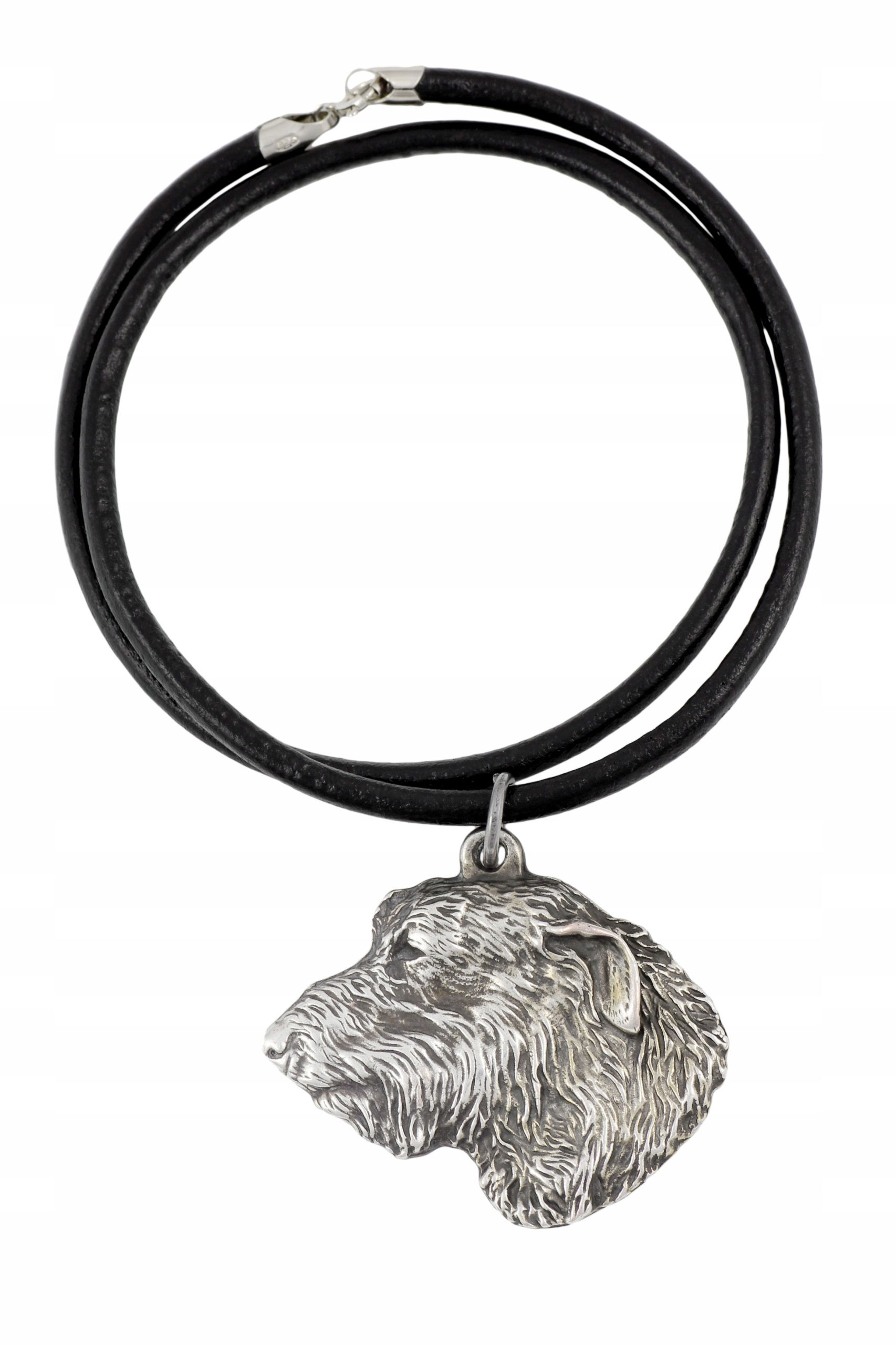 

Wilczarz Irlandzki Posrebrzany naszyjnik rzemień