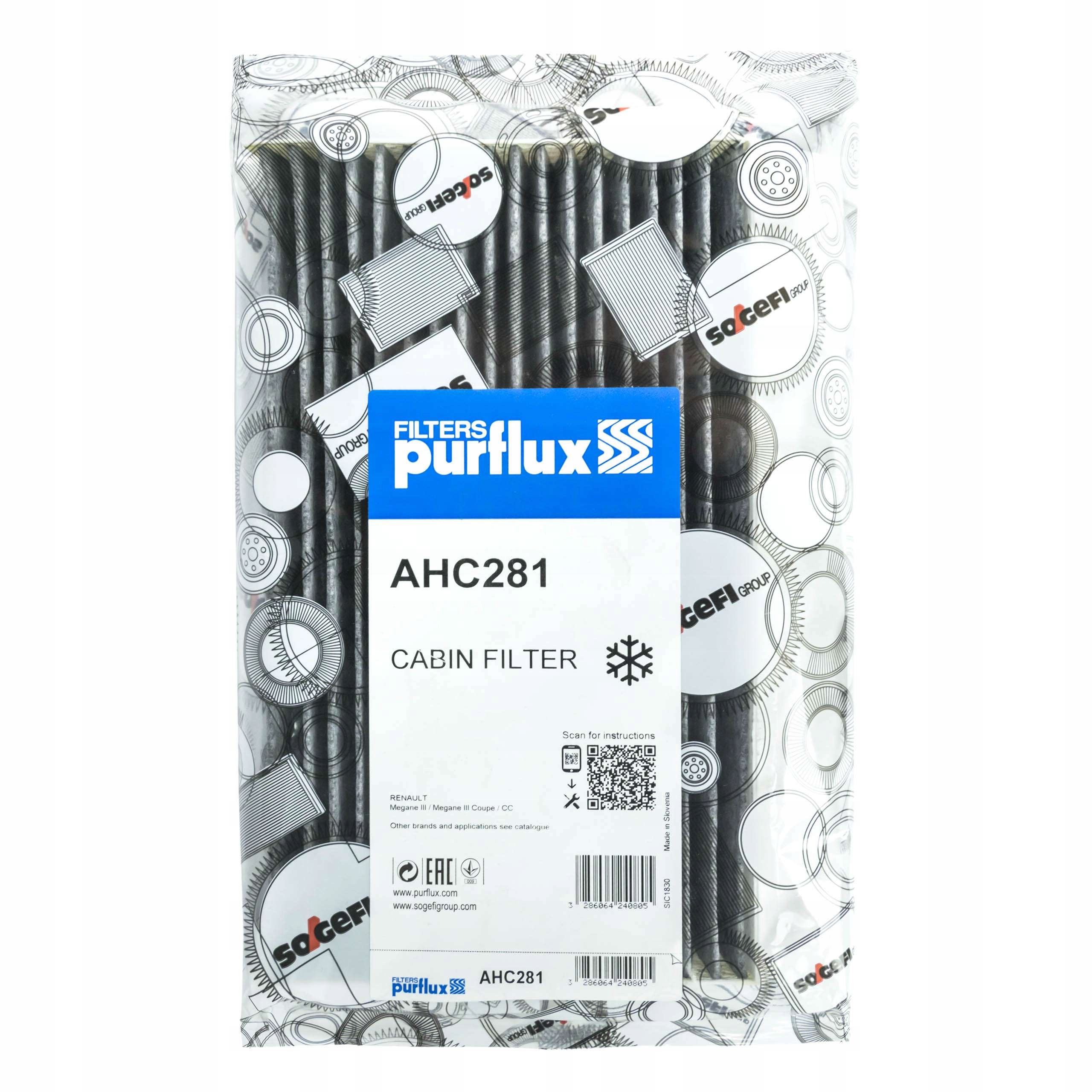 Purflux AHC281 filtre cabine