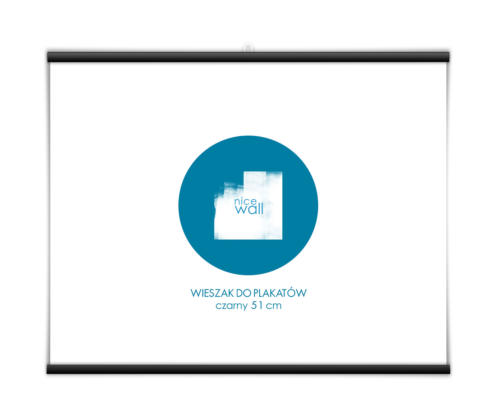 Wieszak na plakat czarny 51 cm - Wieszaki Ramka
