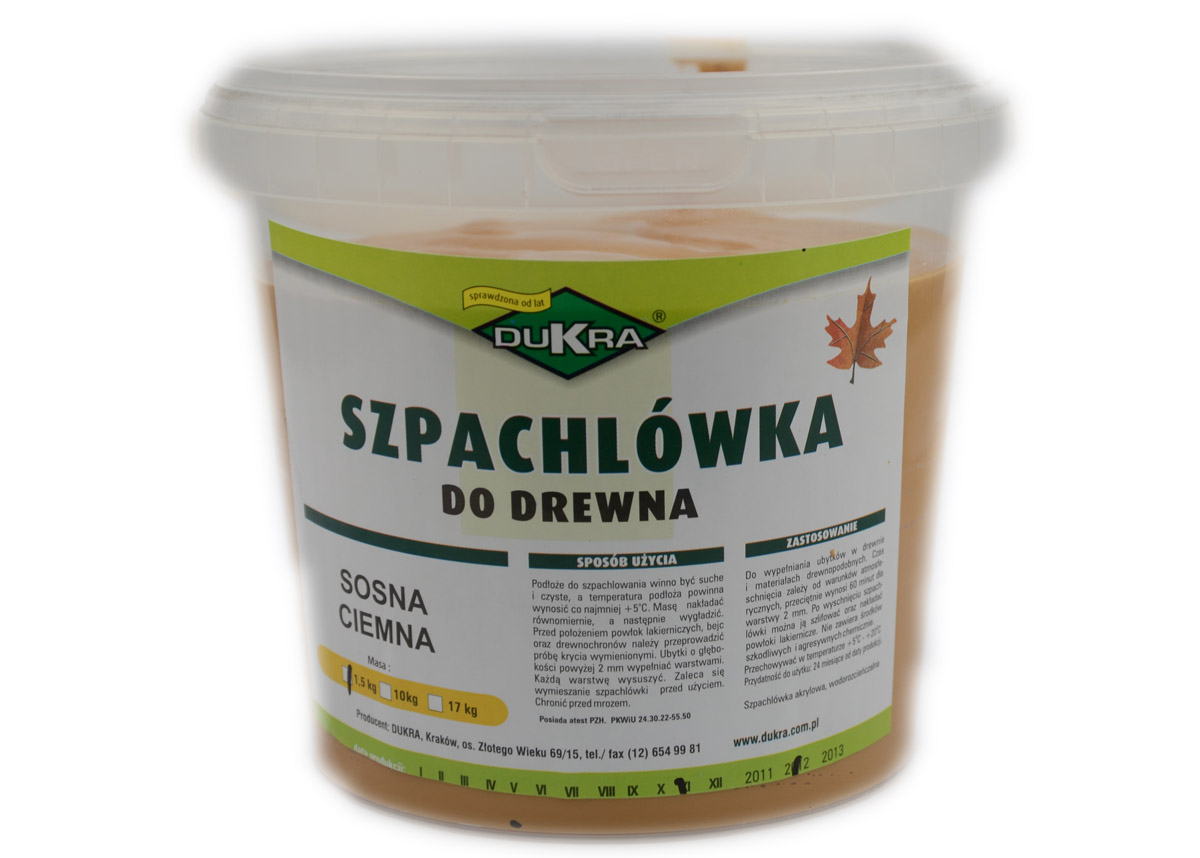 SZPACHLÓWKA SZPACHLA DO DREWNA 1,5kg SOSNA CIEMNA