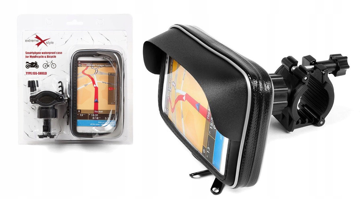 MOTOCYKLOWY UCHWYT na TELEFON MOTOR - XL Daszek Marka Extremestyle
