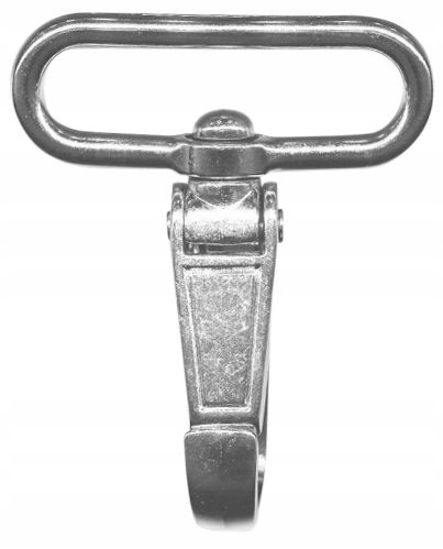 Karabinek 40x60mm karabińczyk zapięcie srebrny