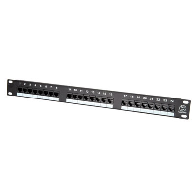 

Patchpanel 19" Utp KAT.5E 24 Porty Czarny
