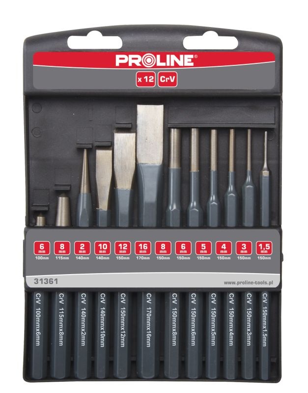 ZESTAW WYBIJAKOW PRZECINAKOW I PUNKTAKOW proline