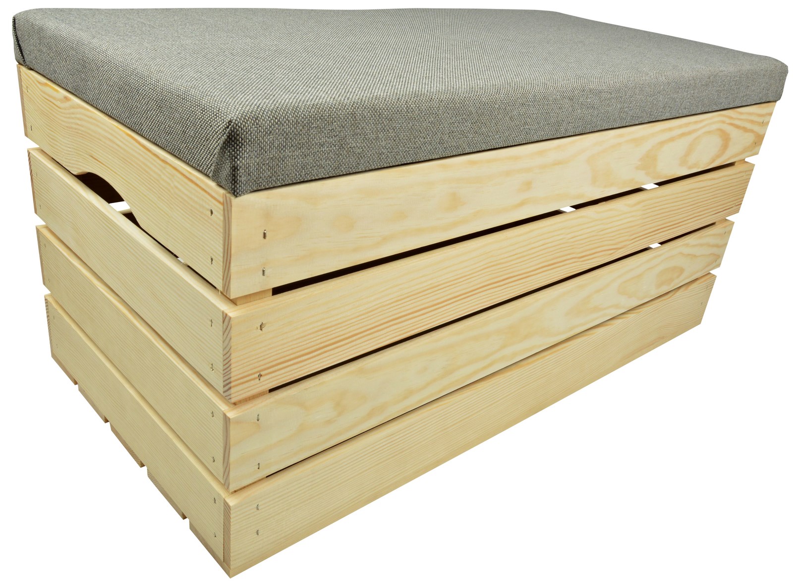 

Duża Pufa Kufer Sosna Siedzisko Skrzynia Drewniana