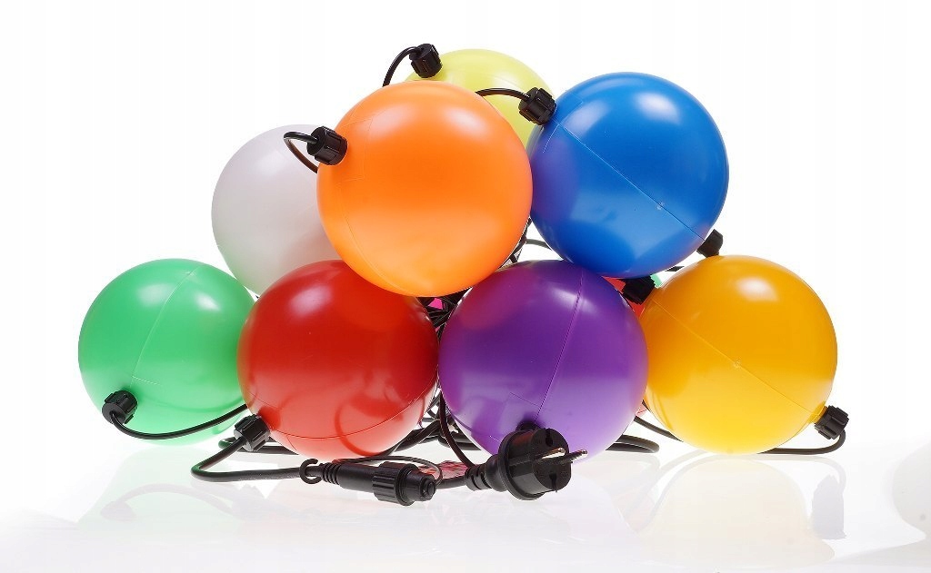 LAMPKI CHOINKOWE LED-15 DUŻE KULE ZEWNĘTRZNE MIX Liczba lampek 11 - 20
