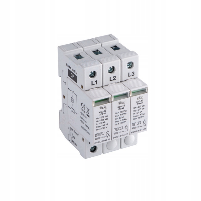 

Ogranicznik przepięć Ideal Ts KSD-T2 275/120 3P