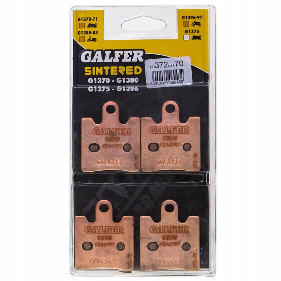 FD372G1370 - ТОРМОЗНЫЕ КОЛОДКИ GALFER YAMAHA FJR 1300 ПЕРЕДНИЕ