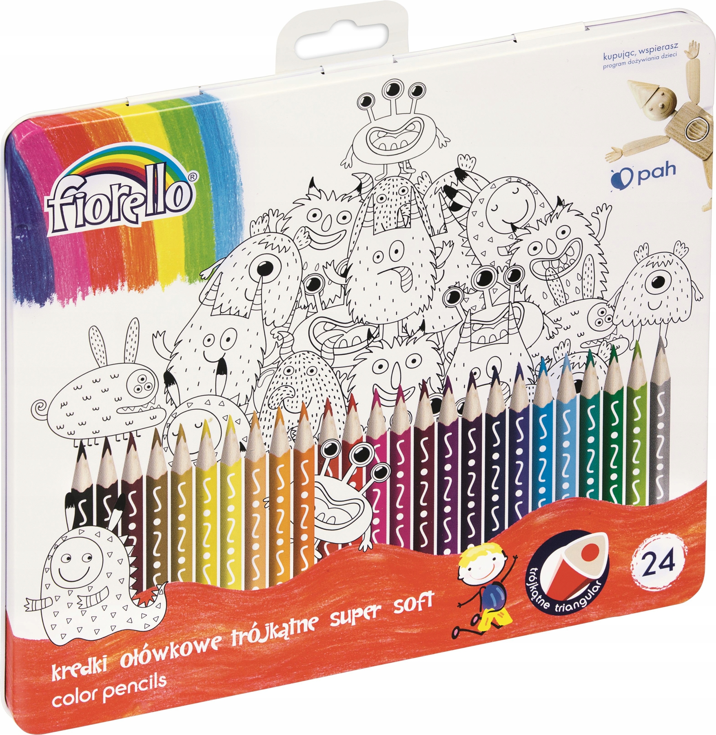 

Kredki Fiorello Soft 24kol metalowe opak