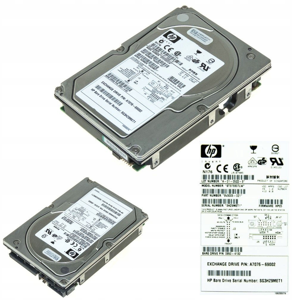 

Hp A7076-69002 73 Gb Scsi 68-PIN 10.000 Rpm 3.5