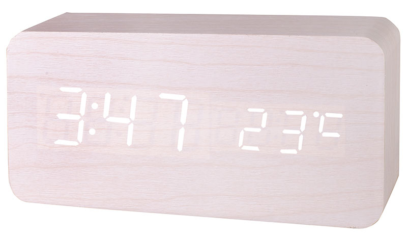 Zegar budzik XONIX biały 15cm + Baterie AAA