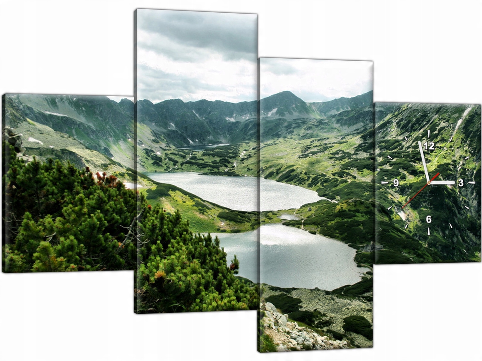 

Obraz z zegarem Morskie oko 120x80 Czarne stawy