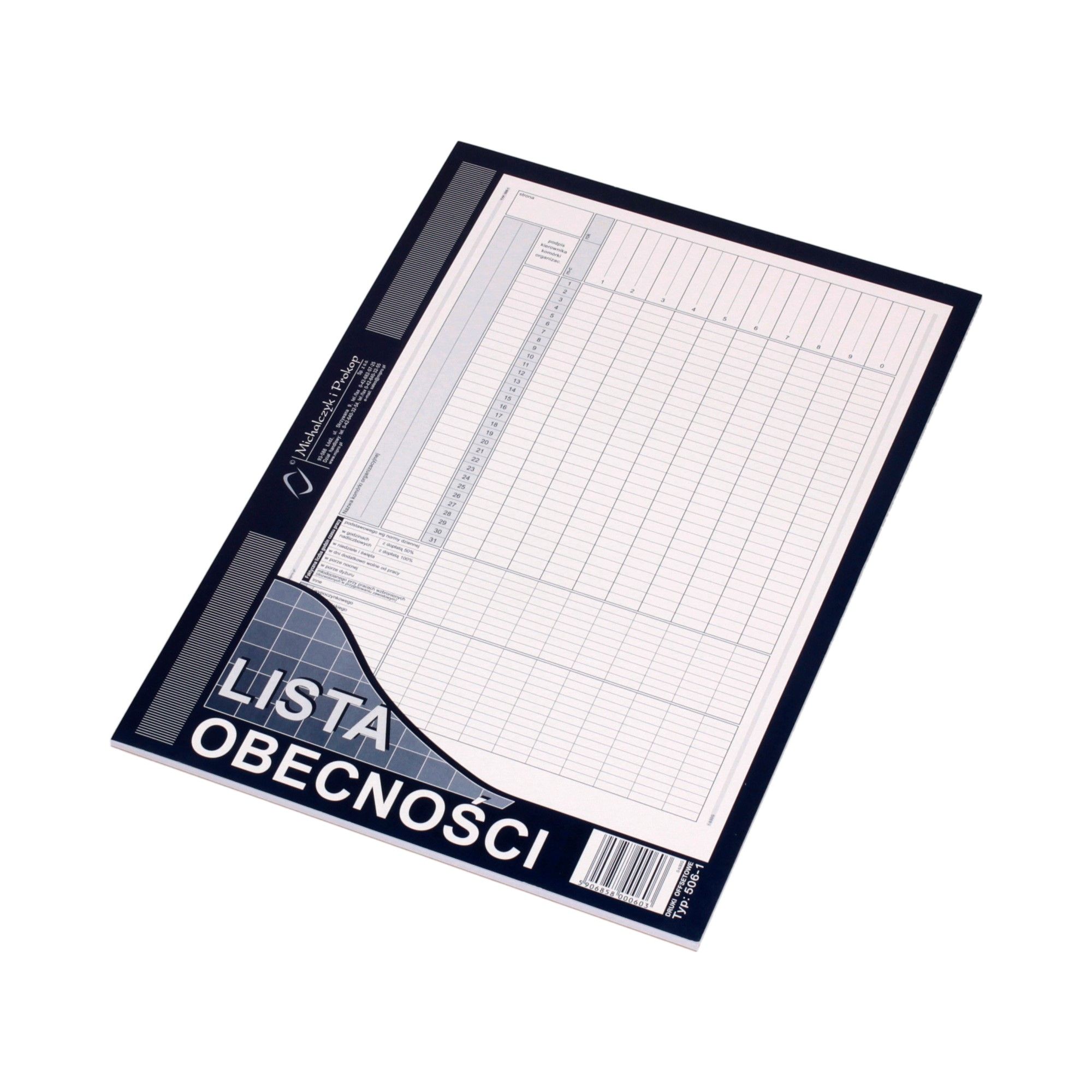 

Lista obecności A4 Mp 506-1