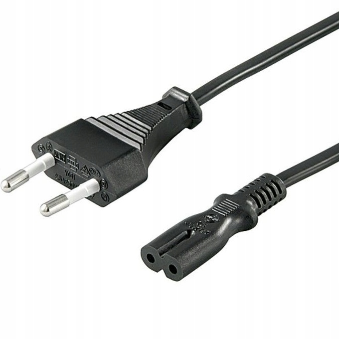 

Kabel zasilający ósemka 5m czarny Goobay Euro/C7