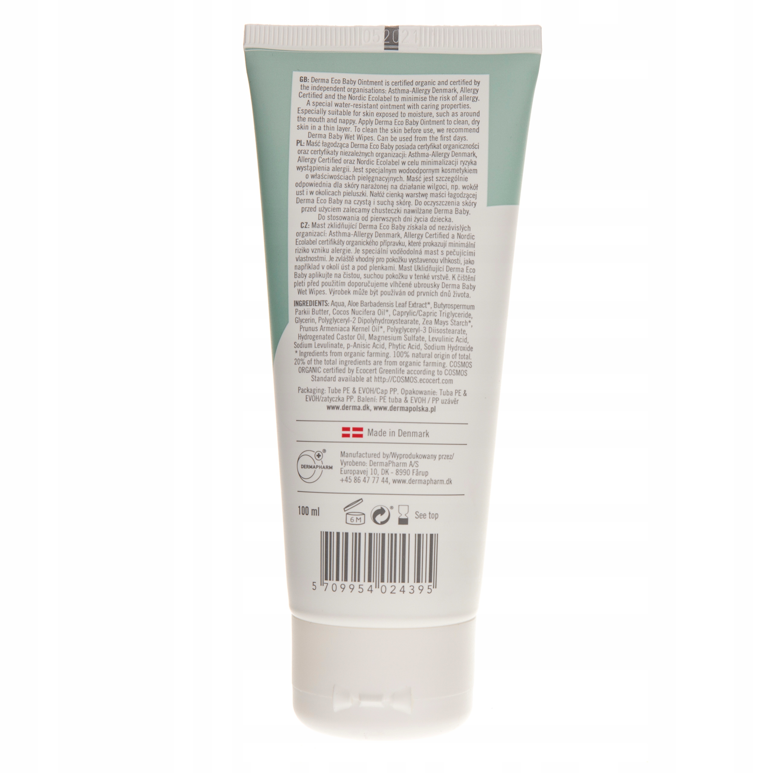 DERMA ECO BABY MAŚĆ ŁAGODZĄCA SKÓRA DELIKATNA Rodzaj maść