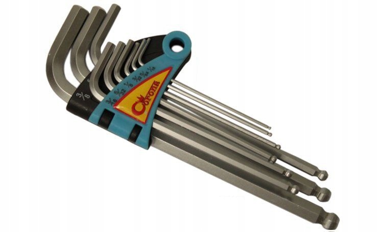

Klucze imbusowe calowe 1/16 - 3/8 9szt C6612