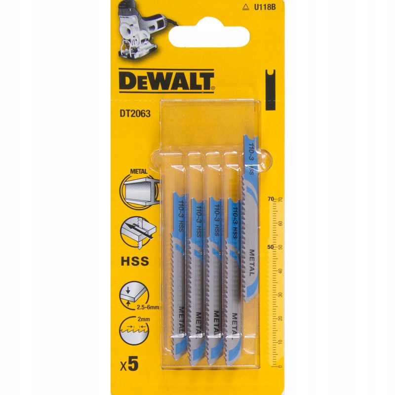 

DT2063 Dewalt brzeszczoty do metalu dł 76 mm