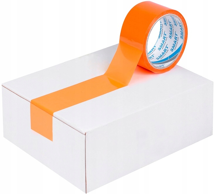

48mm/50y Taśma Pakowa Klejąca Pomarańczowa Smart