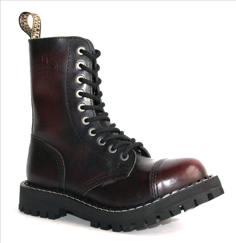 

Glany Steel 10 Dziur Burgundowo Czarne 36-44