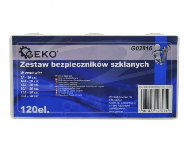 GEKO G02816 КОМПЛЕКТ ЗАПОБІЖНИКІВ 120EL Тип Інший