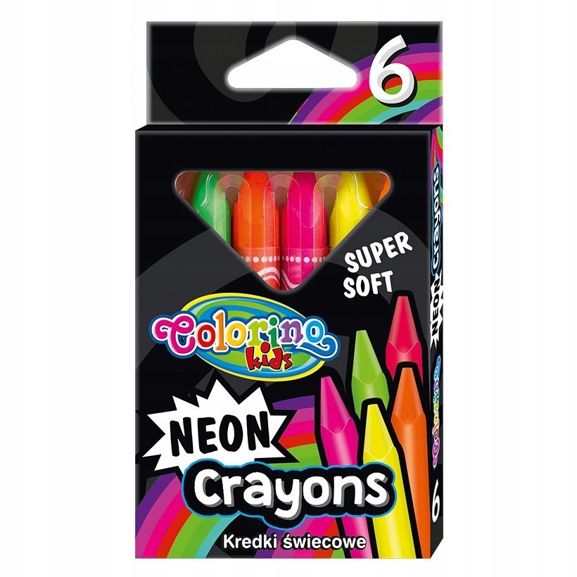 

Kredki świecowe trójkątne neonowe 6k Colorino nr 2