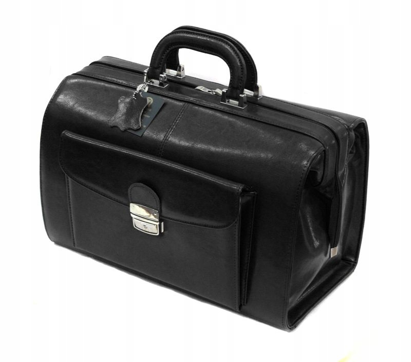 

Pojemna skórzana torba lekarska medyczna kuferek