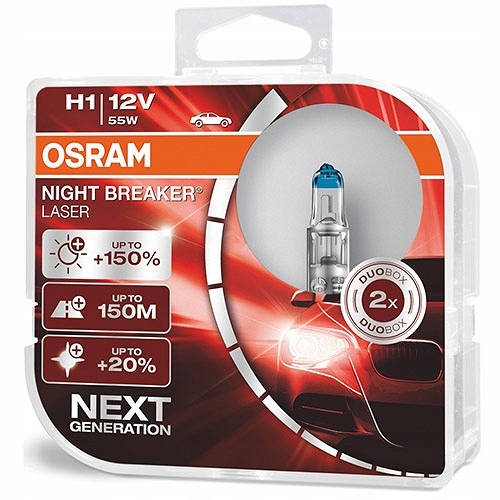 

Osram żarówki H1 Night Breaker Laser +150% DuoBox