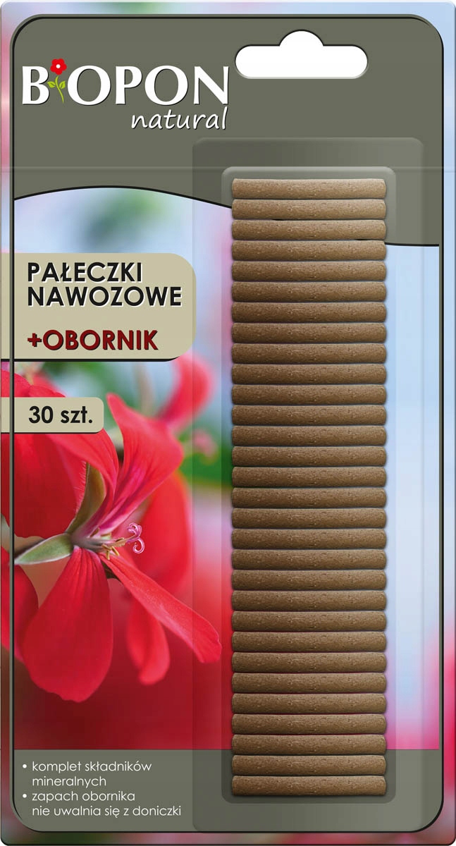 

Biopon Pałeczki nawozowe obornik 30szt Odżywka