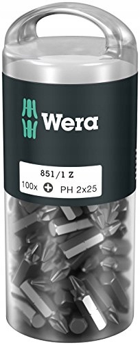 BIT BITY WERA PH2 100 SZT MEGA BIT DO BLACH PH 2 Brand Wera